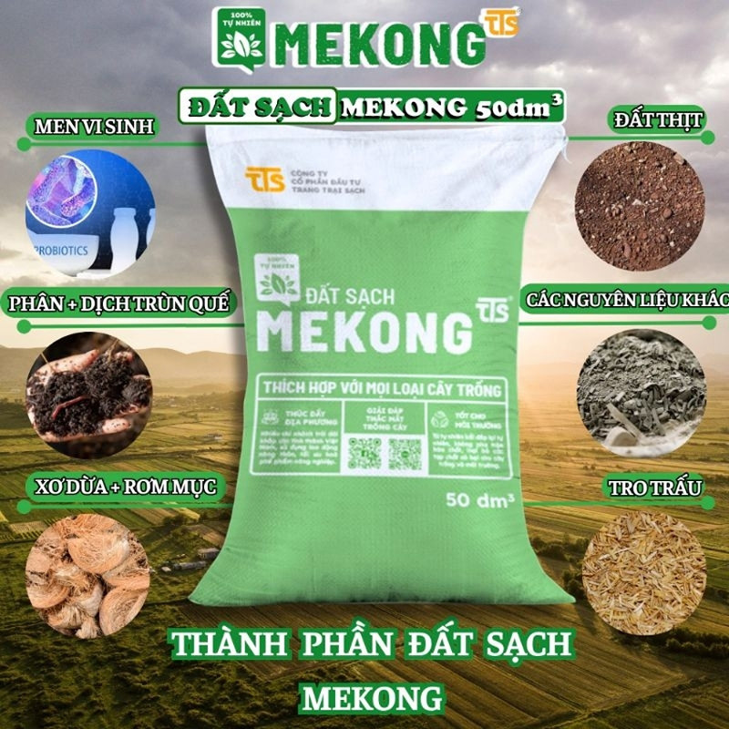 Đất sạch MEKONG 50dm3